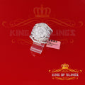 White Silver 14.80ct Cubic Zirconia Multi Row Bridal Set Womens Ring SZ 8 KING OF BLINGS