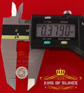 King of Bling's 0.52ct Cubic Zirconia 925 Yellow Silver Women's & Men's Hip Hop Round Earrings KING OF BLINGS