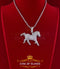 White Special 925 Sterling Silver Horse Shape Pendant with 8.30ct Cubic Zirconia KING OF BLINGS