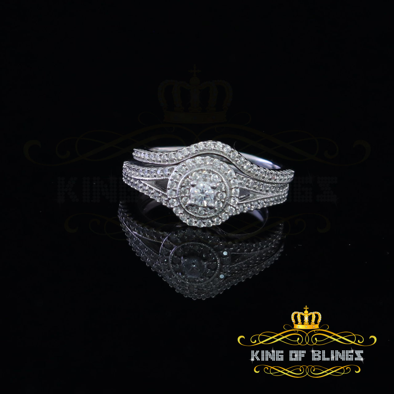 King Of Bling's1.20ct Wedding White Ring For Women 925 Sterling Silver Cubic Zirconia Size 7