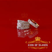 King Of Bling's Sterling Yellow Silver Square 5.00ct Cubic Zirconia Bridal Womens Ring Size 7 KING OF BLINGS