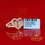 King of Bling's 1.00ct Women Moissanite Mom Yellow Heart Child feet VVS D 925 Silver RingSz 8 King of Blings