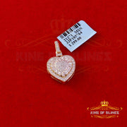 King Of Bling's 925 Sterling Yellow Silver 1.00ct VVS D Clr. Moissanite Heart Pendant for Womens KING OF BLINGS