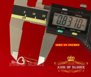 King of Bling's 925 Yellow Silver 0.58ct Cubic Zirconia Dangling Heart Women's/ Men's Earrings KING OF BLINGS