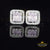 King of Bling's Men's/Womens 925 Silver White 1.10ct VVS 'D' Moissanite Square Stud Earrings KING OF BLINGS