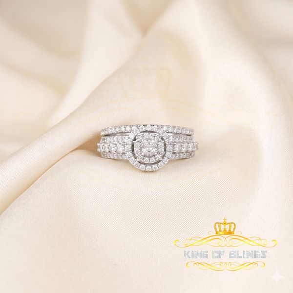 King Of Bling's3.20ct Cubic Zirconia 925 Sterling Silver White Womens Round Womens Ring Size 7 KING OF BLINGS