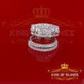 White 5.00ct Cubic Zirconia Silver 3 Piece Bridal Fashion Womens Ring size 7 KING OF BLINGS