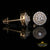 King of Bling's Yellow Sterling Silver 0.78ct Cubic Zirconia Ladies 925 Hip Hop Round Earrings KING OF BLINGS