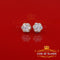 King of Bling's 2.00ct Cubic Zirconia 925 Yellow Silver Sterling Hip Hop Floral Women's Earrings KING OF BLINGS
