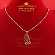 King Of Bling's Buy 0.31ct CZ Infinity Special Mother's Child 925 Sterling Yellow Silver Pendant KING OF BLINGS