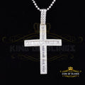 Attractive 925 Sterling Silver Bug CROSS Pendant White 4.52ct Cubic Zirconia KING OF BLINGS