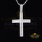 Attractive 925 Sterling Silver Bug CROSS Pendant White 4.52ct Cubic Zirconia KING OF BLINGS