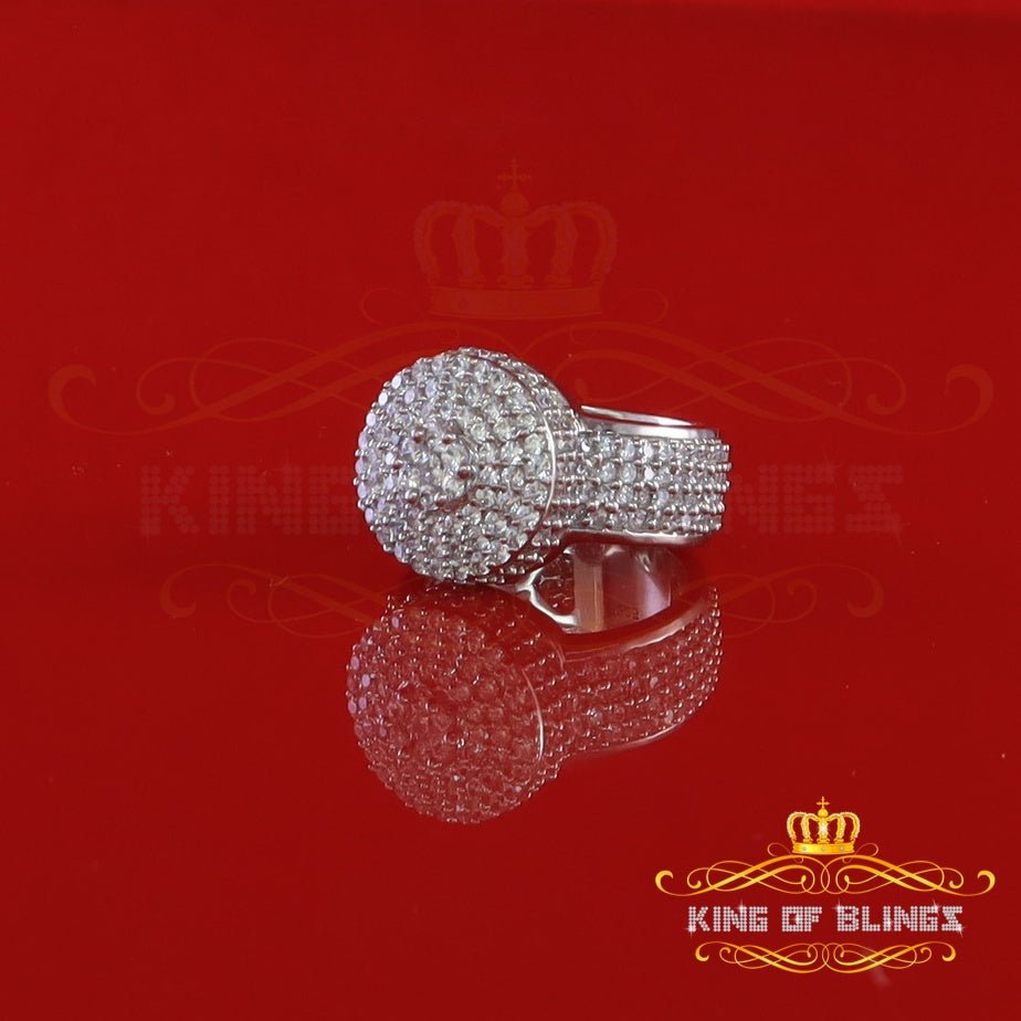 King Of Bling'sKing Of Blings 9.00ct White Cubic Zirconia Silver Fashion Men's Ring Size 9
