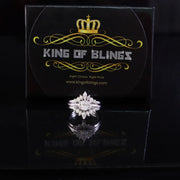 New Womens 925 Sterling Silver White 1.00ct VVS'D'Moissanite Square Rings Size 7 King of Blings