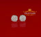 King of Bling's Aretes Para Hombre 925 Yellow Silver 1.22ct Cubic Zirconia Round Women's Earring KING OF BLINGS