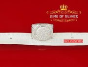 925 Silver White 8.40ct Cubic Zirconia Men's Adjustable Ring From Size 10 to 12 KING OF BLINGS