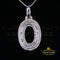 White Beautiful Custom intial Pendant Gift all Occasion Silver Cubic Zirconia KING OF BLINGS