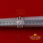 King Of Blings Enhancer Guard Wrap Insert Ring SZ7 White Silver 1.75ct VVS D Cushion Moissanite King of Blings