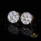 King of Bling's Yellow 4.83ct Sterling 925 Silver Cubic Zirconia Ladies & Gent's Round Earrings KING OF BLINGS