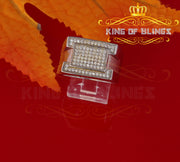 King Of Bling'sWhite Silver 0.85ct Cubic Zirconia Fashion Luxury Rectangle Men's Rings Size10 KING OF BLINGS