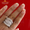 7.75ct Round/Baguette Cubic Zirconia Cocktail White Silver Men's Ring Size 8 KING OF BLINGS
