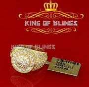 King Of Bling's King Of Blings 6.00ct Cubic Zirconia Yellow Silver Set Womens Round Ring Size 7 KING OF BLINGS