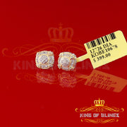 King of Bling's Aretes Para Hombre Silver 0.25ct Diamond For Ladies / Gent's Yellow Stud Earring KING OF BLINGS