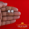 0.50ct VVS 'D' Moissanite Men's/Womens 925 Silver White Round Stud Earrings KING OF BLINGS
