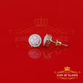 King  of Bling's Men's/Womens 925 Silver Yellow 0.50ct VVS 'D' Moissanite Round Stud Earrings KING OF BLINGS