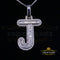 White Beautiful Custom intial Pendant Gift all Occasion Silver Cubic Zirconia KING OF BLINGS