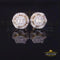 King  of Bling's Men's/Womens 925 Silver Yellow 0.50ct VVS 'D' Moissanite Round Stud Earrings KING OF BLINGS