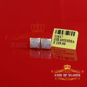 King of Blings-925 Sterling Silver 0.15ct Real Diamond Women's & Men's Yellow Kite Stud Earring KING OF BLINGS