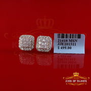 King  of Bling's Yellow 925 Silver 1.50ct VVS 'D' Baguette Moissanite Stud Earrings Men's/Womens KING OF BLINGS