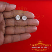 King of Blings- Hip Hop White 925 Silver 1.06ct Cubic Zirconia Women's & Men's style Earrings KING OF BLINGS