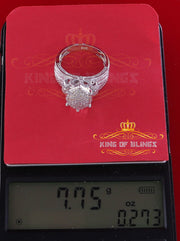 King Of Bling's Diamond 0.20CT 925 Sterling White Silver Fashion Cocktail Womens Ring Size 8 KING OF BLINGS