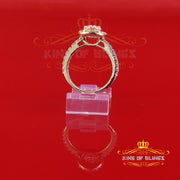 King Of Blings  10K Yellow Gold 3.00CT 'VVS' 'FL' D clr Oval Cut Moissonite Womens Ring S/7 KING OF BLINGS