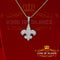 Promise Yellow Sterling Silver Fleur de Lis Pendant with7.04ct Cubic Zirconia KING OF BLINGS