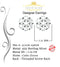 King of Blings- White 925 Sterling 1.96ct Cubic Zirconia Silver Women's Hip Hop Floral Earrings KING OF BLINGS