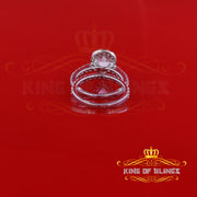 King Of Bling's5.01ct White Cubic Zirconia 925 Sterling Silver Bridal Fashion Womens Ring SZ 7 KING OF BLINGS
