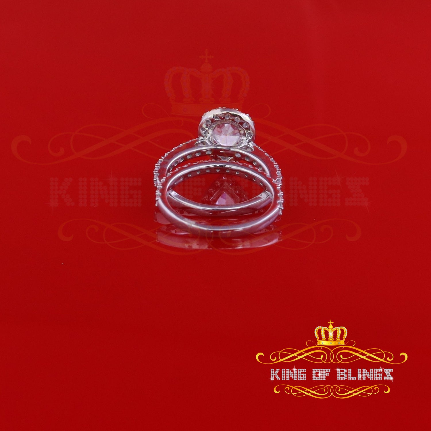 King Of Bling's5.01ct White Cubic Zirconia 925 Sterling Silver Bridal Fashion Womens Ring SZ 7 KING OF BLINGS