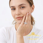 King Of Bling's4.82ct White Cubic Zirconia 925 Sterling Silver Bridal Fashion Womens Ring SZ 7 KING OF BLINGS