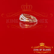 King Of Bling's 925 Sterling Yellow Silver Square 1.50ct Cubic Zirconia Womens Ring Size - 9 KING OF BLINGS