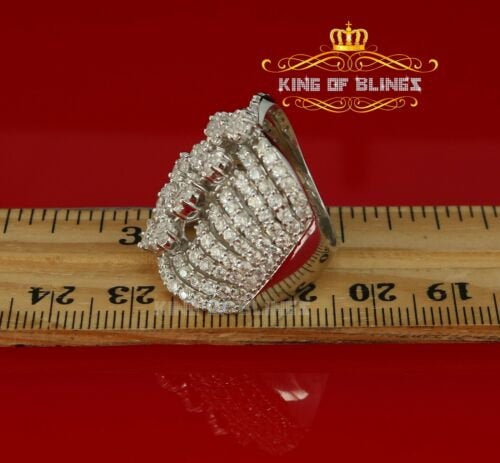 925 Silver White 7.00CT Cubic Zirconia Water Fall Cocktail Womens Ring Size 5.5 KING OF BLINGS
