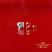 King of Blings-0.25ct Diamond 925 Sterling Silver Yellow for Men's & Women Stud SWRILL Earrings King of Blings
