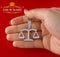LIBRA Sign White 925 Silver Charming Necklace Pendant 2.01ct Cubic Zirconia KING OF BLINGS