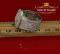 925 Sterling Silver White 7.50ct Cubic Zirconia Oval Men's Big Ring Size 10 KING OF BLINGS