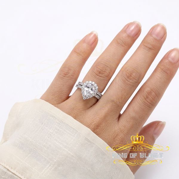 King Of Bling's5.01ct White Cubic Zirconia 925 Sterling Silver Bridal Fashion Womens Ring SZ 7 KING OF BLINGS