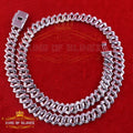 925 Silver 20ct Moissanite White Men's Cuban Necklace SZ 21inch & 12mm Width KING OF BLINGS