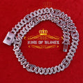 925 Silver 35ct Moissanite White Men's Cuban Necklace SZ 20inch & 14mm Width KING OF BLINGS