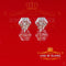 King of Blings- 4.12ct Cubic Zirconia 925 White Sterling Silver Women's Hip Hop Flower Earring KING OF BLINGS